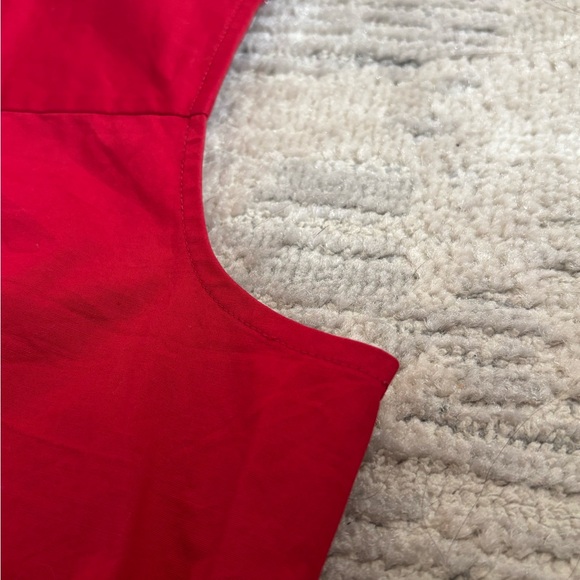 Anne Taylor Red Sleeveless Wrap Blouse - Picture 5 of 8